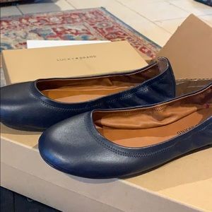 Lucky Brand ballerina flats navy new